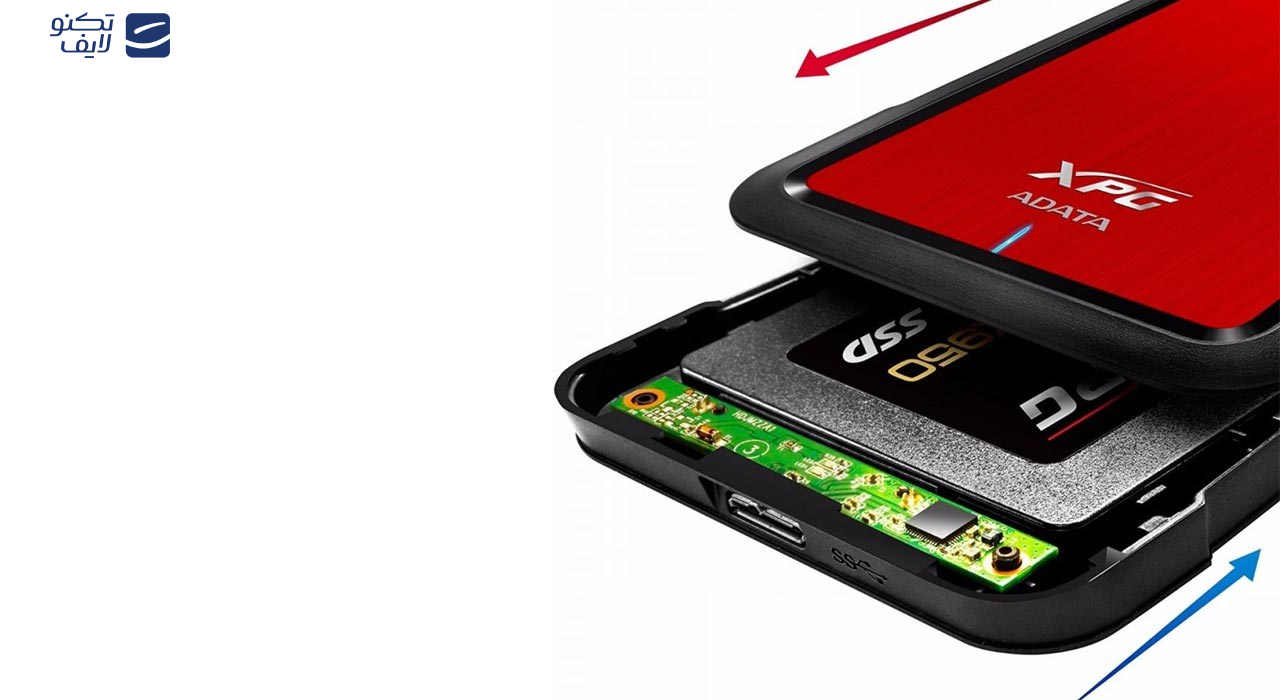 باکس تبدیل SATA به USB 3.1 ای دیتا مدل EX500 باکس تبدیل SATA به USB 3.1 ای دیتا مدل EX500