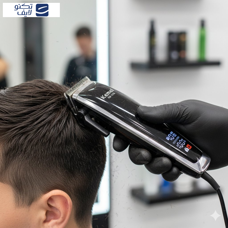 ماشین اصلاح موی سر و صورت شارژی کیمی کد KM1570 ماشین اصلاح موی سر و صورت شارژی کیمی کد KM1570