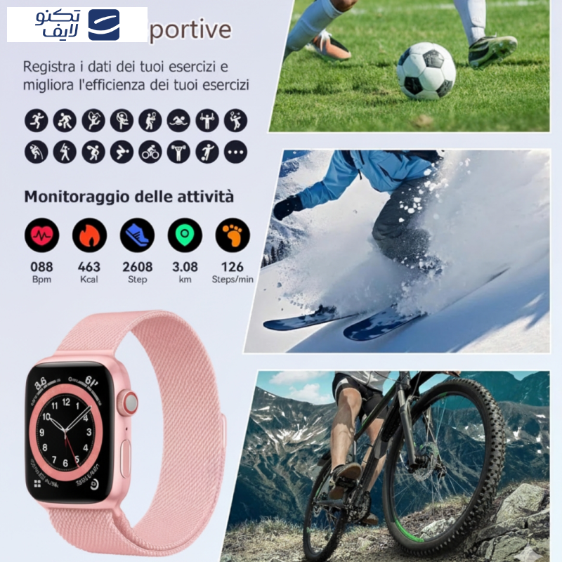 ساعت هوشمند 41 میلی متری ویسمی مدل X13 MINI با بند فلزی