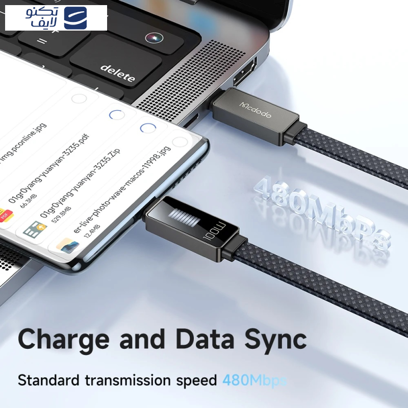 کابل USB-C مک دودو مدل CA-447 طول 1.2متر کابل USB-C مک دودو مدل CA-447 طول 1.2متر