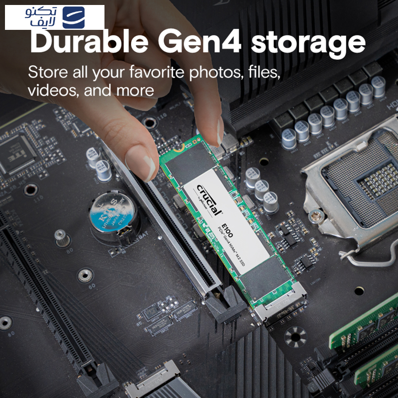 اس اس دی اینترنال PCIe 4.0 کروشیال مدل E100 Gen4 ظرفیت یک ترابایت اس اس دی اینترنال PCIe 4.0 کروشیال مدل E100 Gen4 ظرفیت یک ترابایت