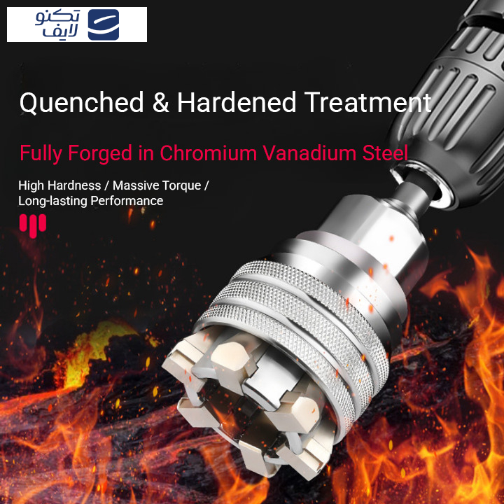 سری و رابط آچار بکس مدل GO23 سایز 10 تا 19 میلی متر