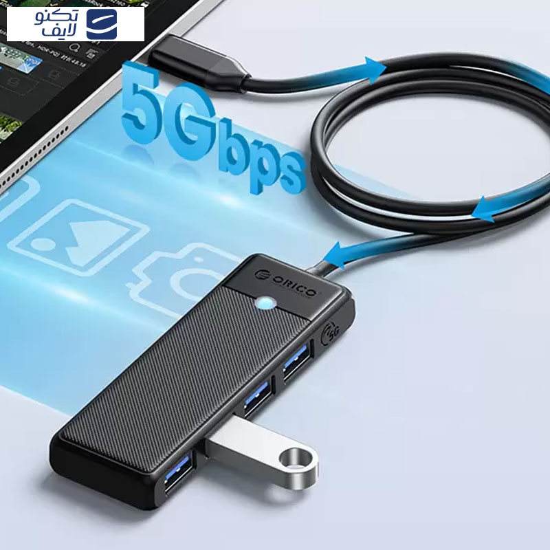 هاب 4 پورت USB-C اوریکو مدل PAPW4A-C3-015 هاب 4 پورت USB-C اوریکو مدل PAPW4A-C3-015