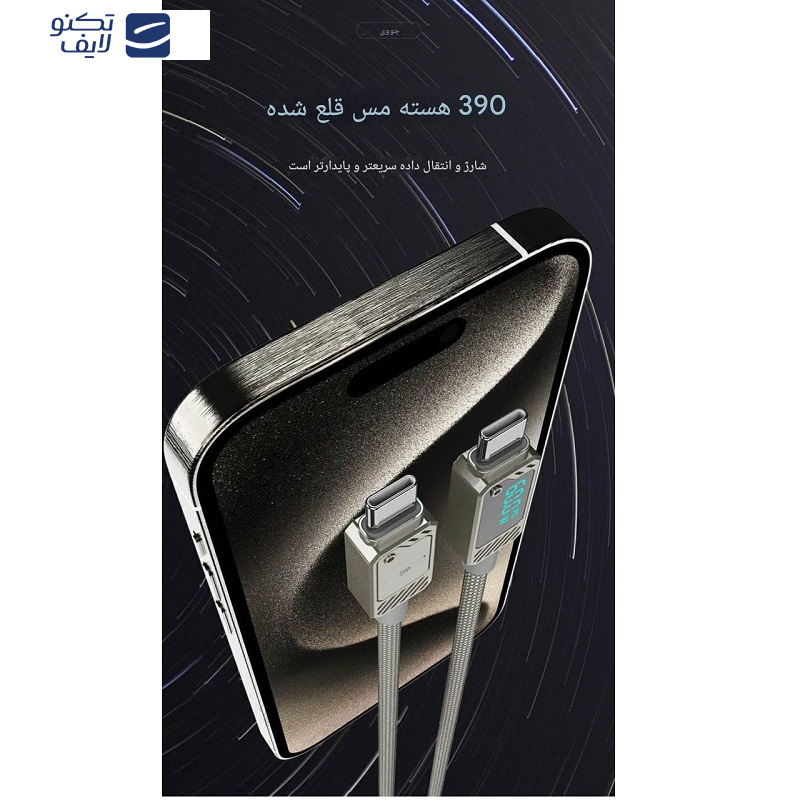 کابل USB-C جووی مدل CC-016 طول 1.2 متر کابل USB-C جووی مدل CC-016 طول 1.2 متر