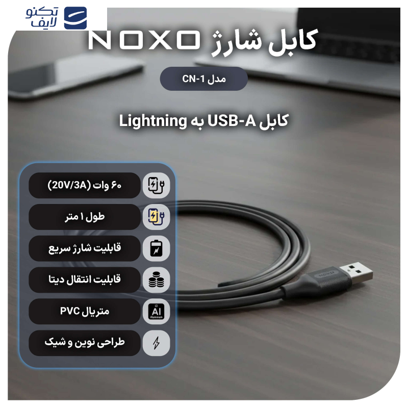 شارژر فندکی 30 وات سه پورت نوکسو مدل CCN-2 به همراه کابل تبدیل USB-A به لایتنینگ شارژر فندکی 30 وات سه پورت نوکسو مدل CCN-2 به همراه کابل تبدیل USB-A به لایتنینگ