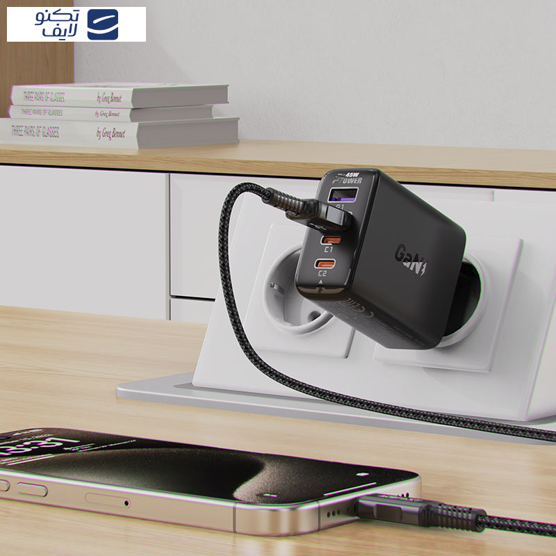 شارژر دیواری 45 وات 4 پورت ایس فست مدل A61