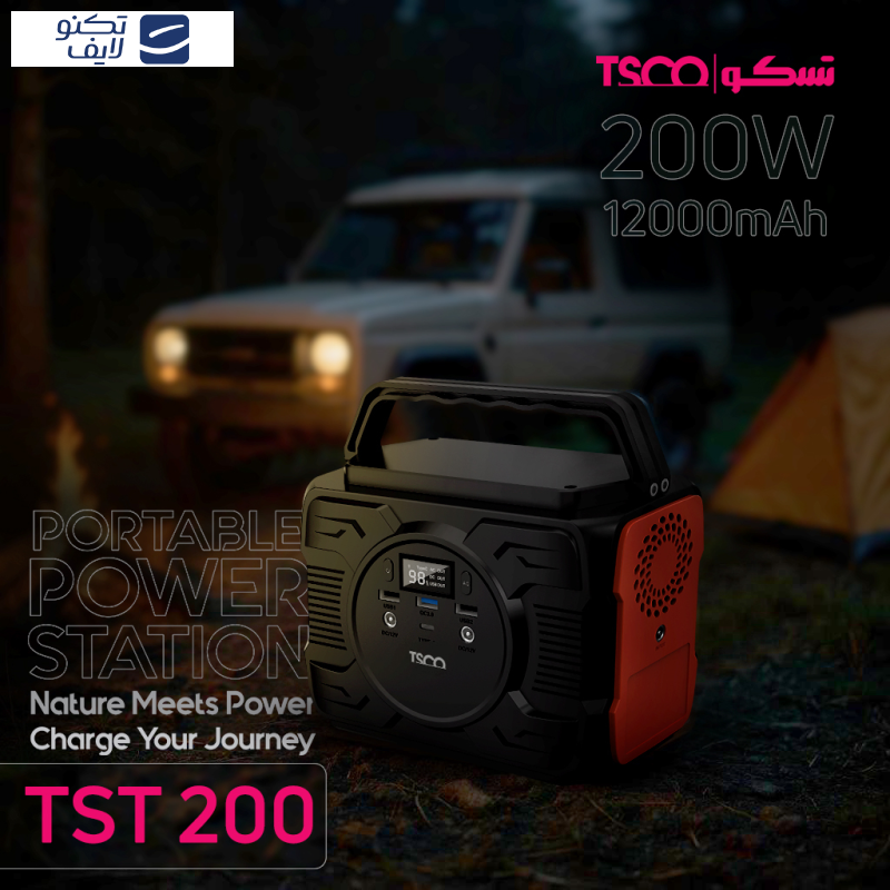 پاور استیشن تسکو مدل TST 200 ظرفیت 48000 میلی آمپر ساعت پاور استیشن تسکو مدل TST 200 ظرفیت 48000 میلی آمپر ساعت