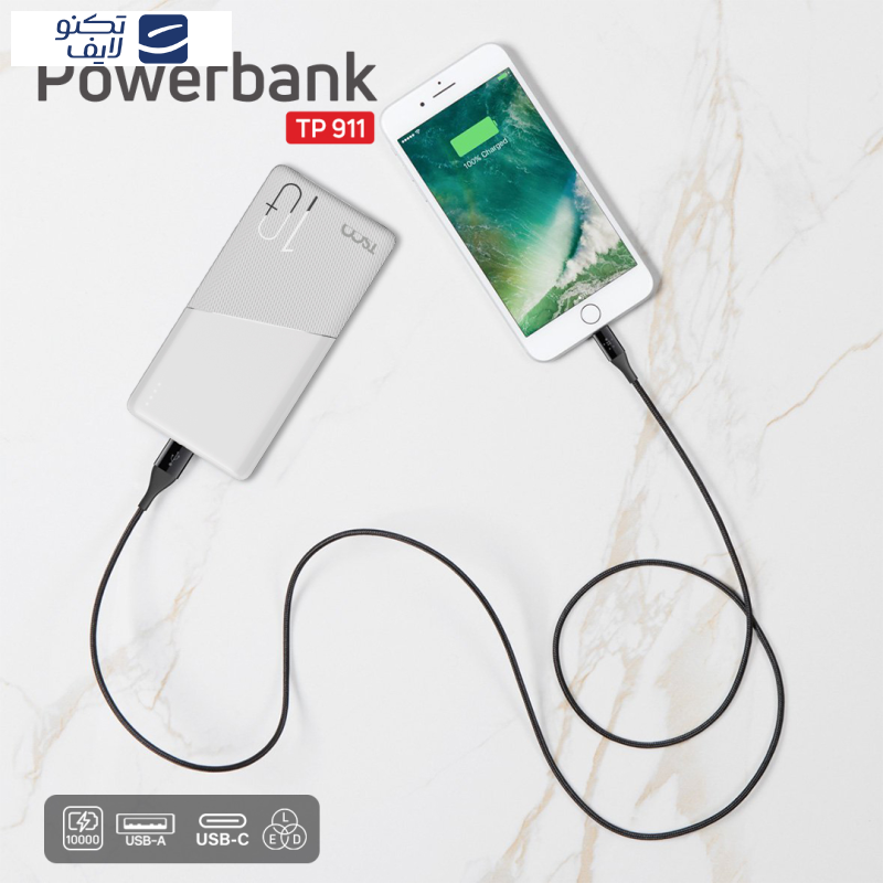 پاوربانک 10 وات تسکو مدل TP 911 ظرفیت 10000 میلی آمپر ساعت پاوربانک 10 وات تسکو مدل TP 911 ظرفیت 10000 میلی آمپر ساعت