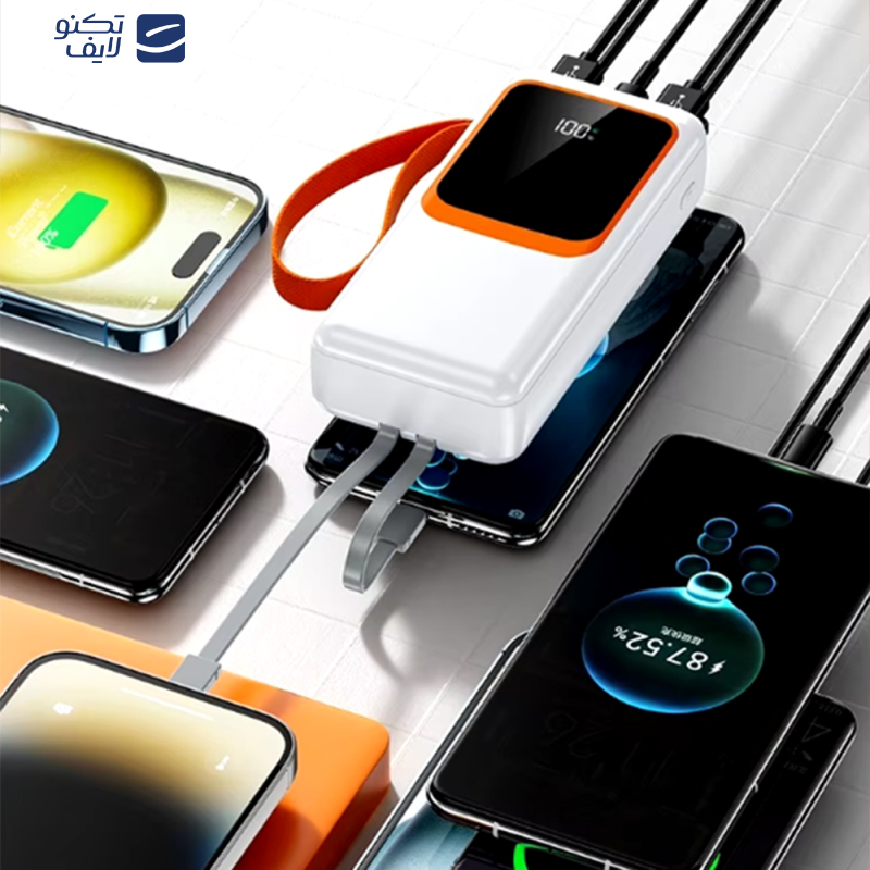 پاوربانک پی زد ایکس مدل V28 Fast Charge 22.5W Cabled ظرفیت 30000 میلی آمپر ساعت پاوربانک پی زد ایکس مدل V28 Fast Charge 22.5W Cabled ظرفیت 30000 میلی آمپر ساعت