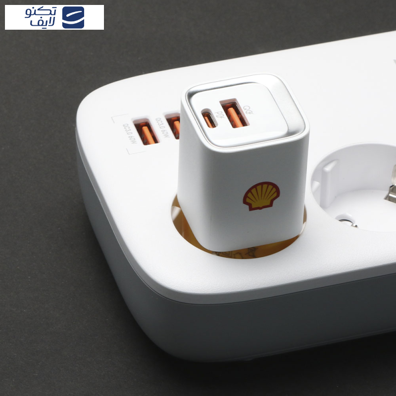 شارژر دیواری 20 وات دو پورت شل مدل SWC14CL به همراه کابل تبدیل USB-C به لایتنینگ شارژر دیواری 20 وات دو پورت شل مدل SWC14CL به همراه کابل تبدیل USB-C به لایتنینگ