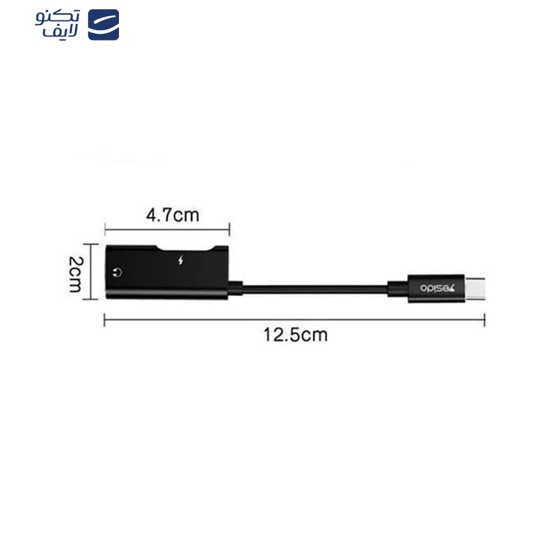 مبدل 1 به 2 USB-C یسیدو مدل YAU23 مبدل 1 به 2 USB-C یسیدو مدل YAU23