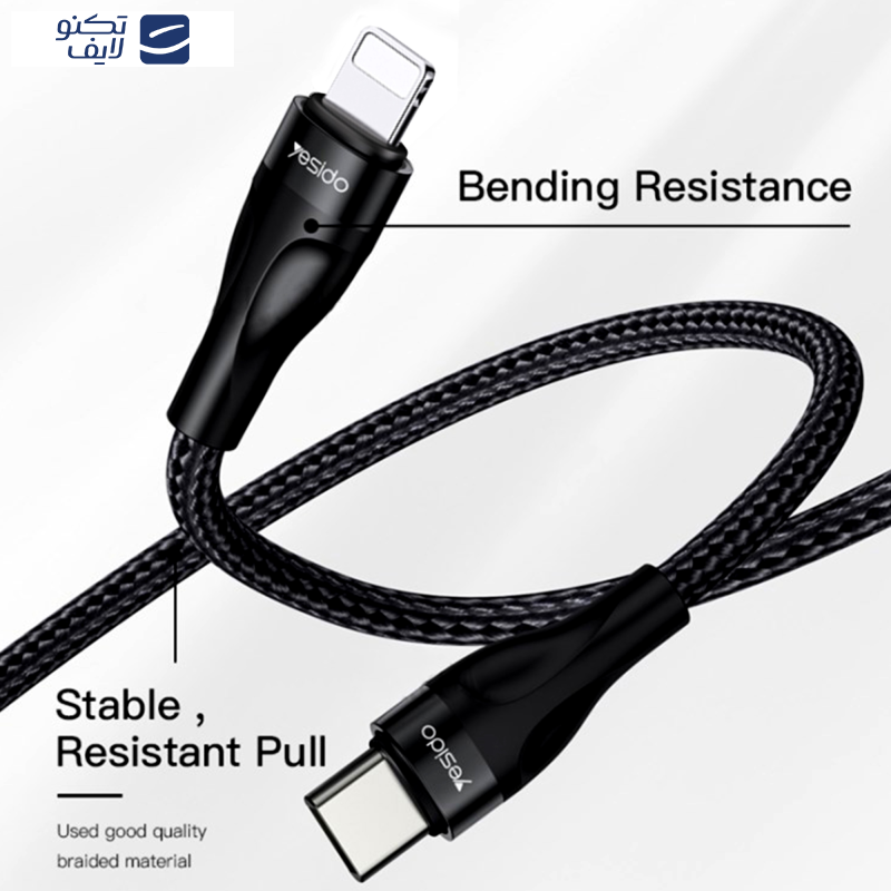 کابل تبدیل usb-C به لایتنینگ یسیدو مدل CA82 طول 0.3 متر کابل تبدیل usb-C به لایتنینگ یسیدو مدل CA82 طول 0.3 متر