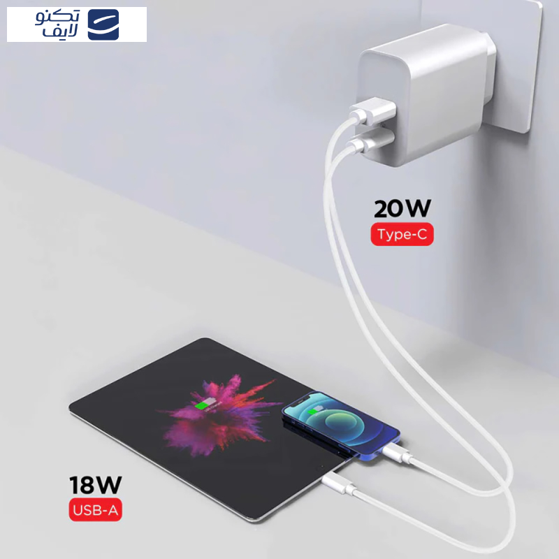 شارژر دیواری 20 وات پرووان مدل PWC555 شارژر دیواری 20 وات پرووان مدل PWC555