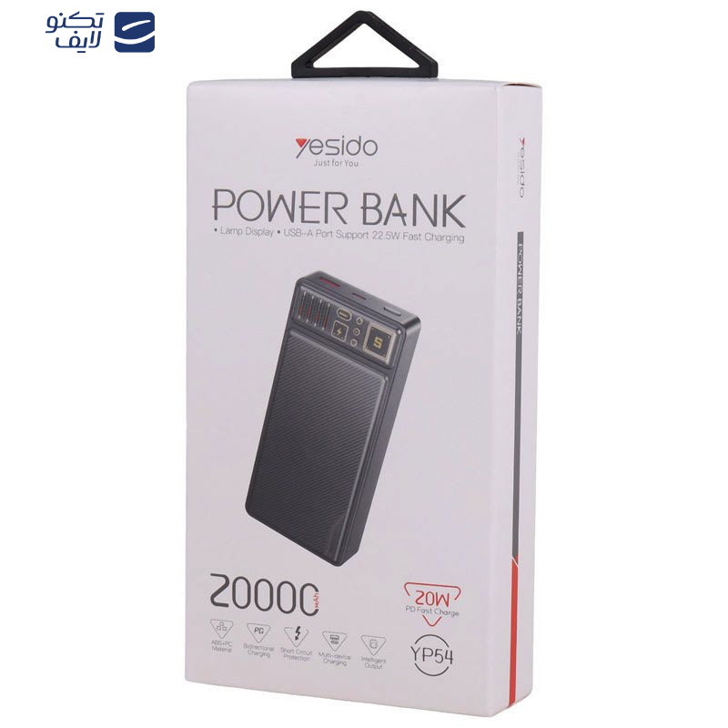 پاوربانک یسیدو مدل YP54 ظرفیت 20000 میلی آمپر ساعت پاوربانک یسیدو مدل YP54 ظرفیت 20000 میلی آمپر ساعت