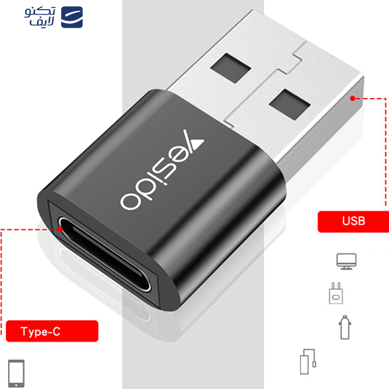 مبدل USB-C به USB یسیدو مدل GS09 مبدل USB-C به USB یسیدو مدل GS09