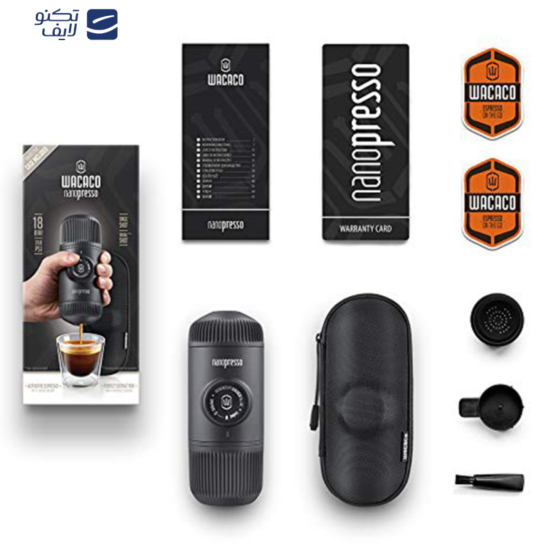 اسپرسوساز سفری واکاکو مدل Nanopresso به همراه کیف حمل اسپرسوساز سفری واکاکو مدل Nanopresso به همراه کیف حمل