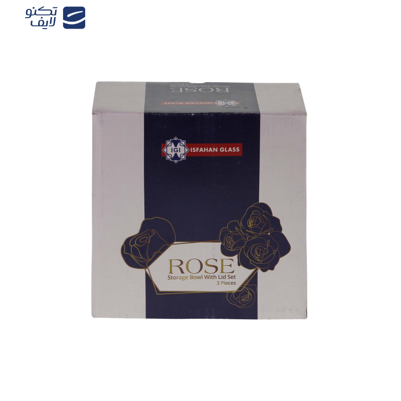 ظرف نگهدارنده شیشه و بلور اصفهان مدل رز مجموعه 3 عددی ظرف نگهدارنده شیشه و بلور اصفهان مدل رز مجموعه 3 عددی