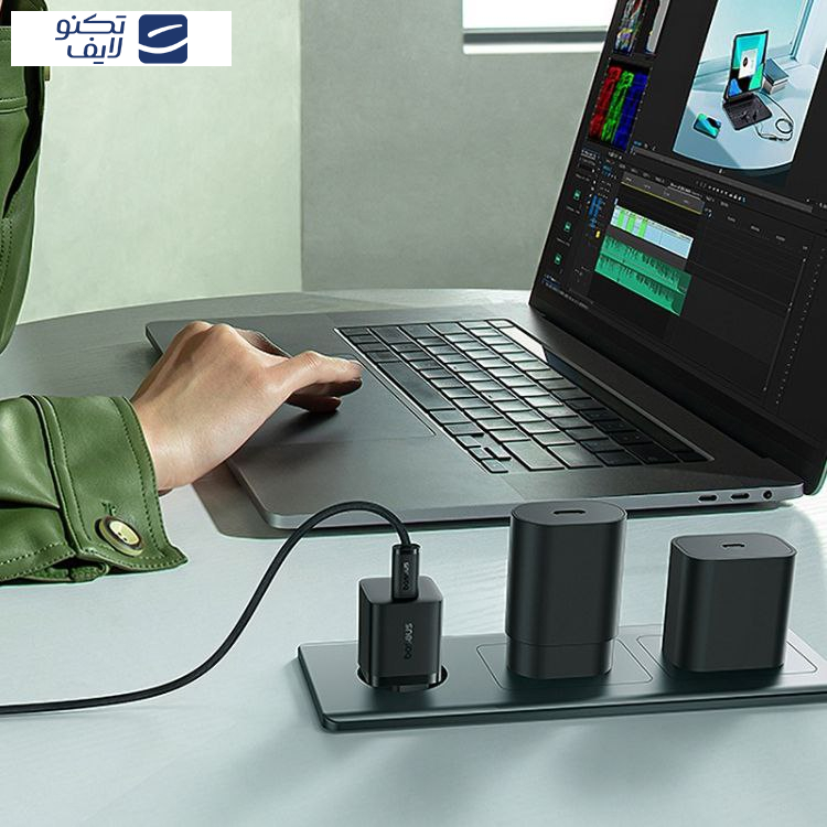 شارژر دیواری 25 وات بیسوس مدل GaN5 mini به همراه کابل تبدیل تایپ سی شارژر دیواری 25 وات بیسوس مدل GaN5 mini به همراه کابل تبدیل تایپ سی
