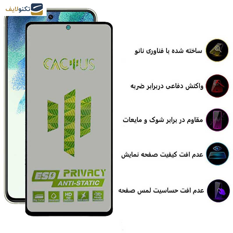 محافظ صفحه نمایش حریم شخصی اپیکوی مدل Cactus-ESD-Privacy مناسب برای گوشی موبایل سامسونگ Galaxy S21 FE محافظ صفحه نمایش حریم شخصی اپیکوی مدل Cactus-ESD-Privacy مناسب برای گوشی موبایل سامسونگ Galaxy S21 FE