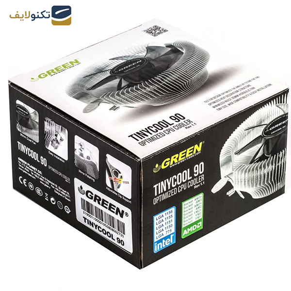 سیستم خنک کننده بادی گرین مدل Tiny Cool 90 rev1.1
