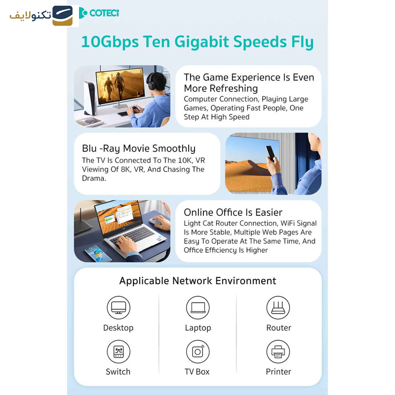 کابل شبکه Cat7 کوتتسی مدل 87502 