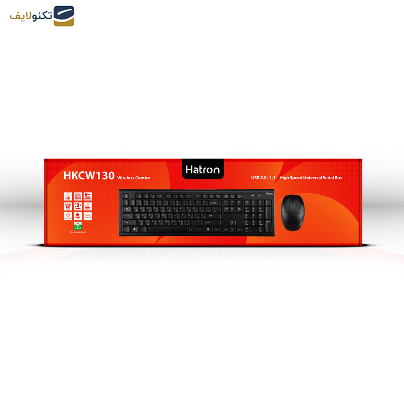 کیبورد و ماوس بی سیم هترون مدل HKCW130 کیبورد و ماوس بی سیم هترون مدل HKCW130