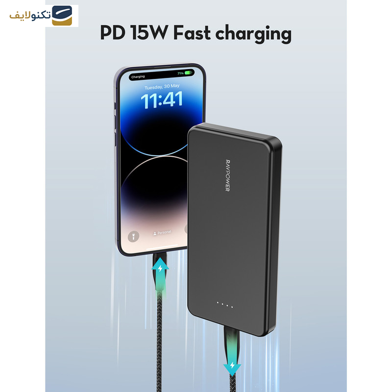 پاوربانک راوپاور مدل RP-PB1215 ظرفیت 10000 میلی آمپر ساعت پاوربانک راوپاور مدل RP-PB1215 ظرفیت 10000 میلی آمپر ساعت