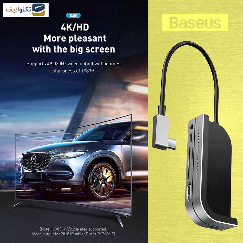 هاب 6 پورت USB-C باسئوس مدل CAHUB-WJ0G