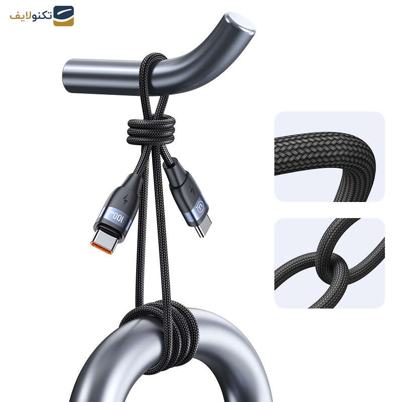 کابل تبدیل USB-C به USB-C یوسمز مدل Sj632 طول 1.2 متر کابل تبدیل USB-C به USB-C یوسمز مدل Sj632 طول 1.2 متر