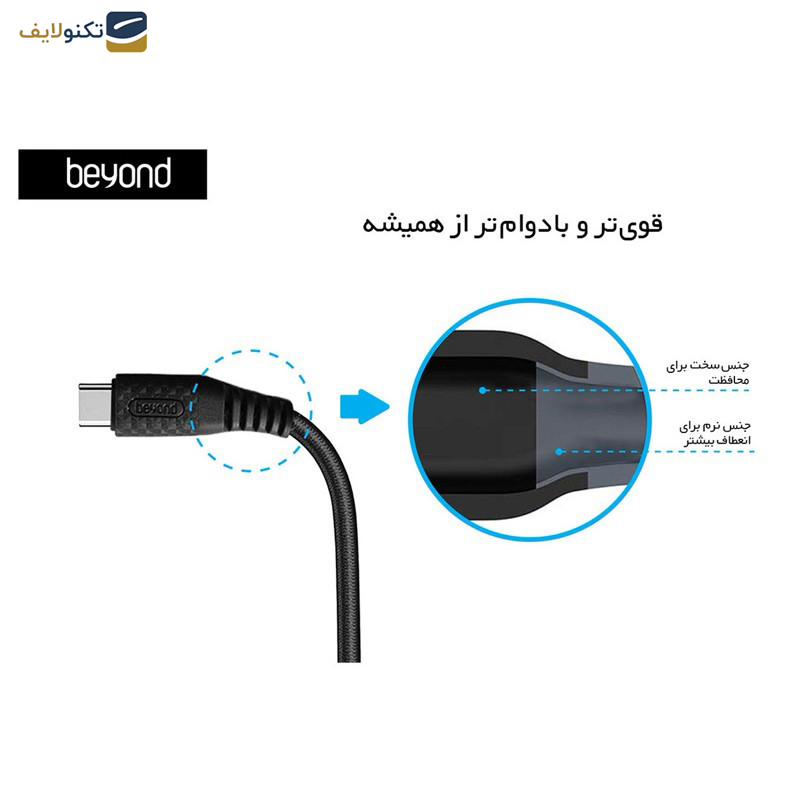 کابل تبدیل USB به USB-C بیاند مدل BA-311 طول 2 متر کابل تبدیل USB به USB-C بیاند مدل BA-311 طول 2 متر