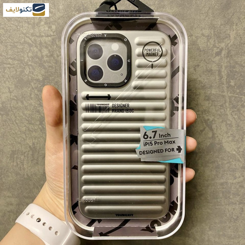 کاور یانگ کیت مدل پافر رنگ تیتانیوم مناسب برای گوشی موبایل اپل iphone 15promax کاور یانگ کیت مدل پافر رنگ تیتانیوم مناسب برای گوشی موبایل اپل iphone 15promax