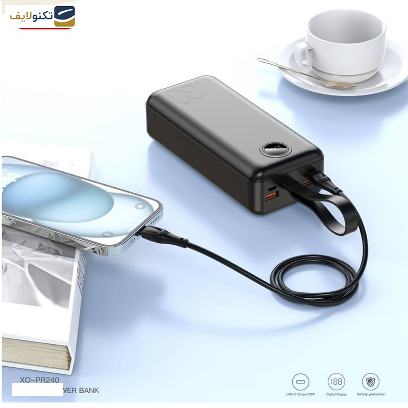 پاوربانک ایکس او مدل PR240 ظرفیت 30000 میلی آمپر ساعت پاوربانک ایکس او مدل PR240 ظرفیت 30000 میلی آمپر ساعت