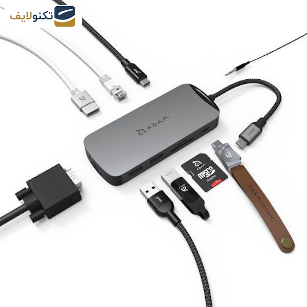 هاب 10 پورت USB-C آدام المنتس مدل CASA Hub X