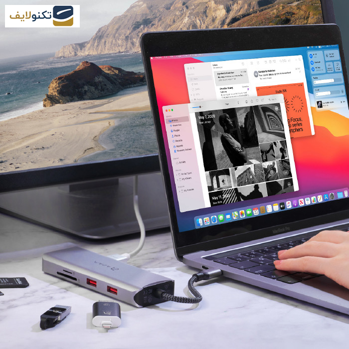 هاب 9 پورت USB-C آدام المنتس مدل CASA A09