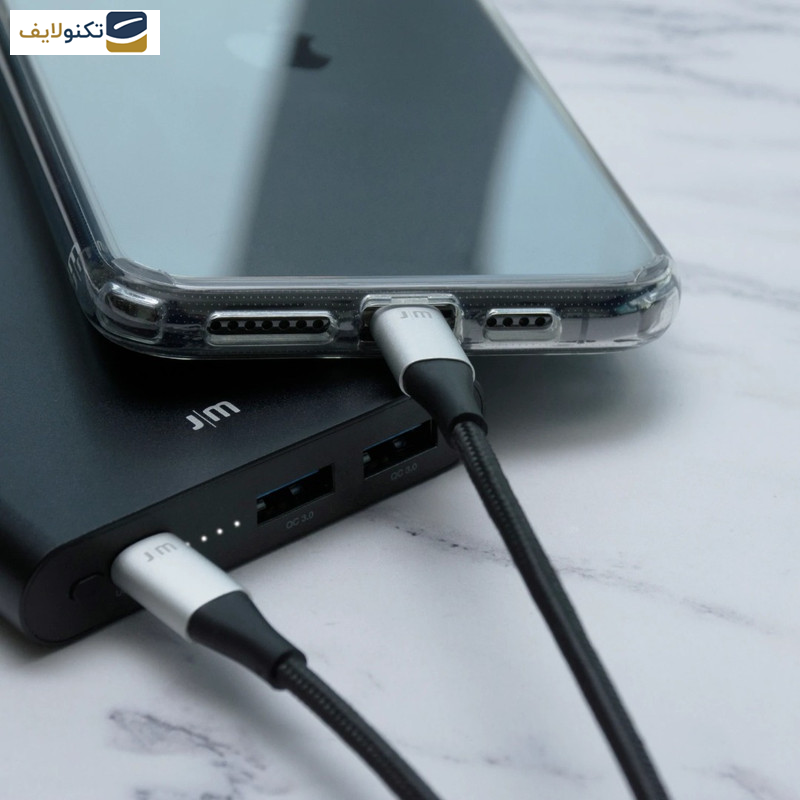 کابل تبدیل USB-C به لایتنینگ جاست موبایل مدل AluCable DC-612SI طول 1.2 متر کابل تبدیل USB-C به لایتنینگ جاست موبایل مدل AluCable DC-612SI طول 1.2 متر
