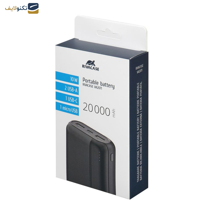 پاوربانک ریواکیس مدل VA2071 ظرفیت 20000 میلی آمپر ساعت
