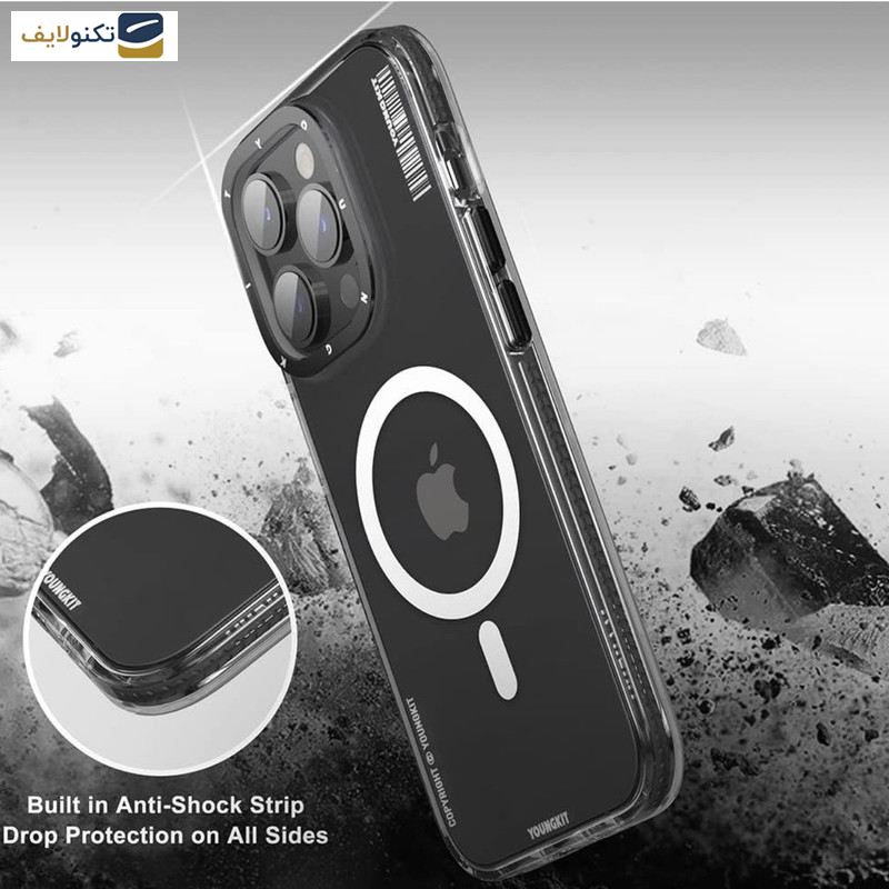 کاور یانگ کیت مدل مشکی Clear magsafe مناسب برای گوشی موبایل اپل iphone 13promax
