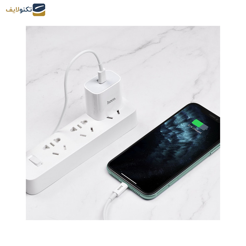 شارژر دیواری 20 وات هوکو مدل C76 PD به همراه کابل لایتنینگ شارژر دیواری 20 وات هوکو مدل C76 PD به همراه کابل لایتنینگ