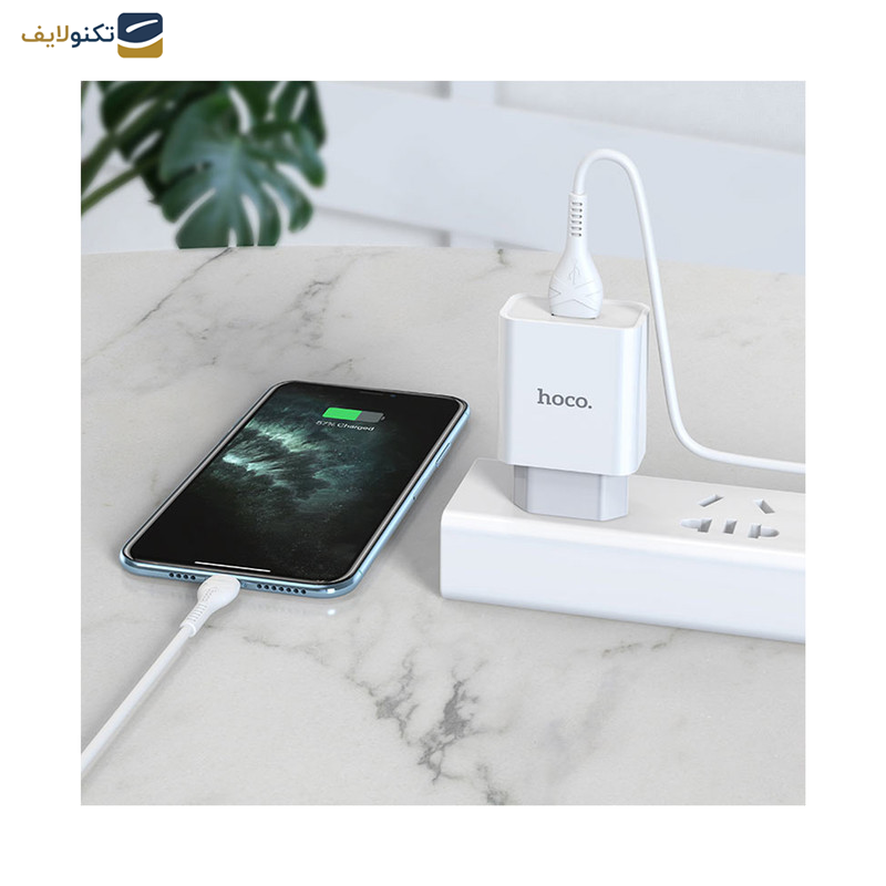 شارژر دیواری 10 وات هوکو مدل C81A به همراه کابل تبدیل لایتنینگ شارژر دیواری 10 وات هوکو مدل C81A به همراه کابل تبدیل لایتنینگ