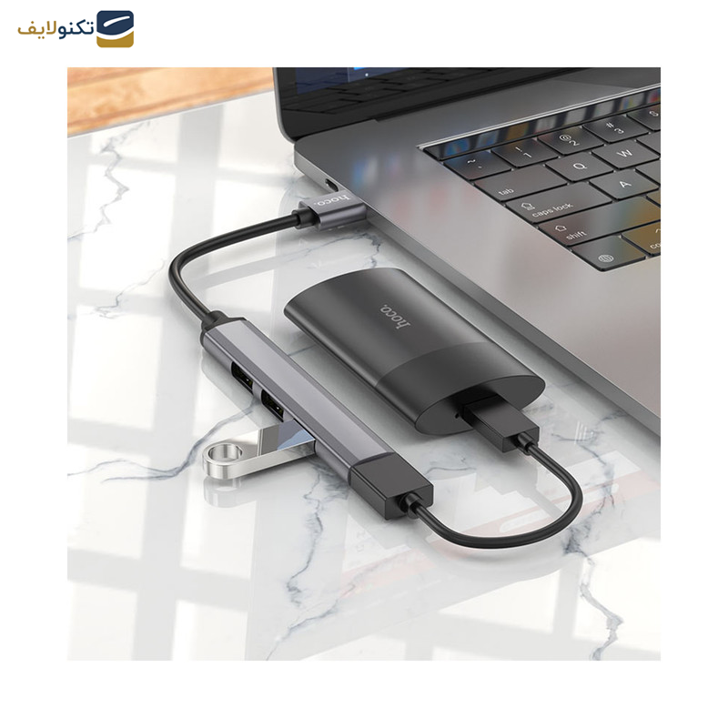 هاب 3 پورت USB هوکو مدل HB26 4IN1 هاب 3 پورت USB هوکو مدل HB26 4IN1