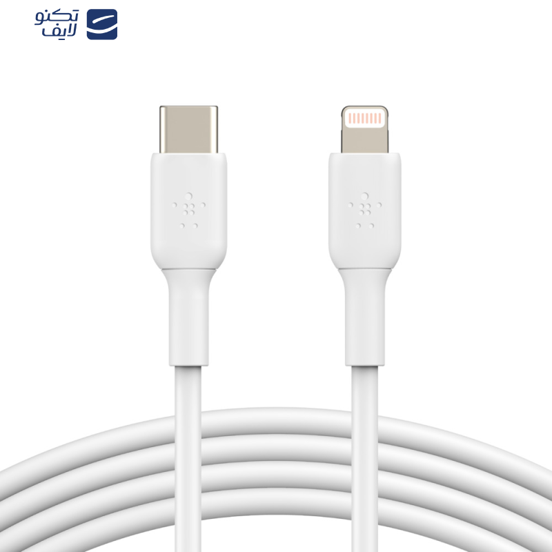 کابل تبدیل USB-C به لایتنینگ بلکین مدل CAA003bt1MWH Fast Charge به طول 1 متر کابل تبدیل USB-C به لایتنینگ بلکین مدل CAA003bt1MWH Fast Charge به طول 1 متر