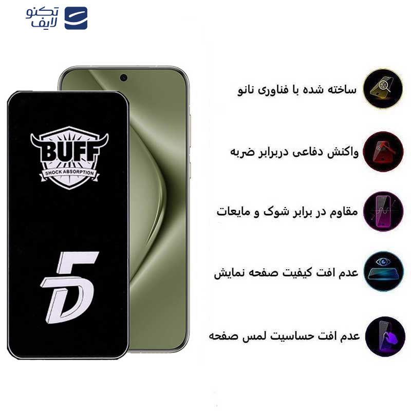 محافظ صفحه نمایش بوف مدل 5D-G مناسب برای گوشی موبایل هوآوی Pura 70 Pro/ Pura 70 Ultra / Nova 12S/ Nova 12i