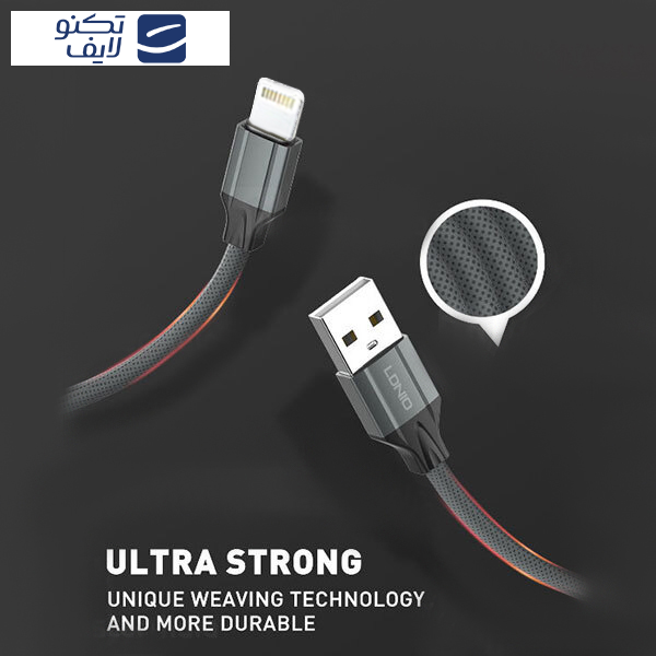 کابل تبدیل USB به لایتنینگ الدینیو مدل LS441 01pr طول 1 متر کابل تبدیل USB به لایتنینگ الدینیو مدل LS441 01pr طول 1 متر