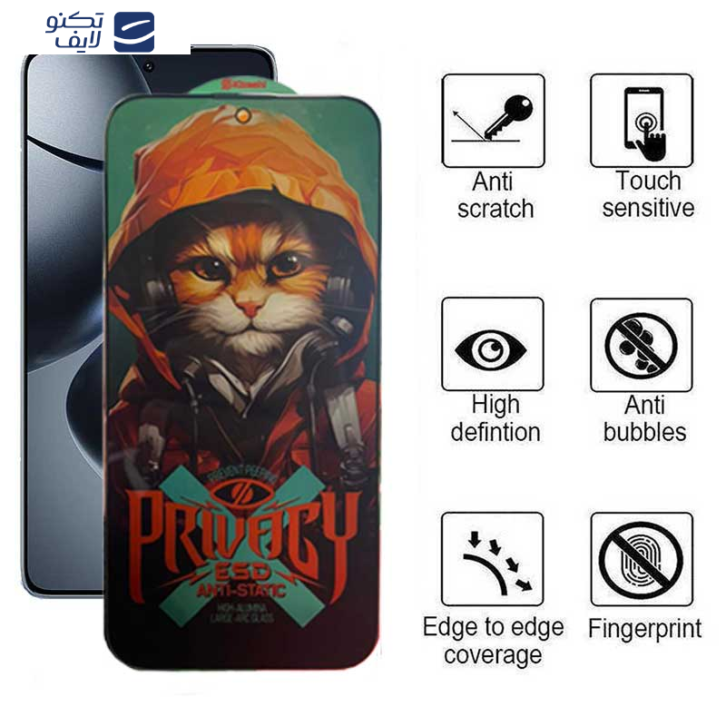 محافظ صفحه نمایش حریم شخصی اپیکوی مدل Privacy Hoodie Cat مناسب برای گوشی موبایل شیائومی 14T Pro / 14T / X6 Pro /Redmi K70 Ultra محافظ صفحه نمایش حریم شخصی اپیکوی مدل Privacy Hoodie Cat مناسب برای گوشی موبایل شیائومی 14T Pro / 14T / X6 Pro /Redmi K70 Ultra