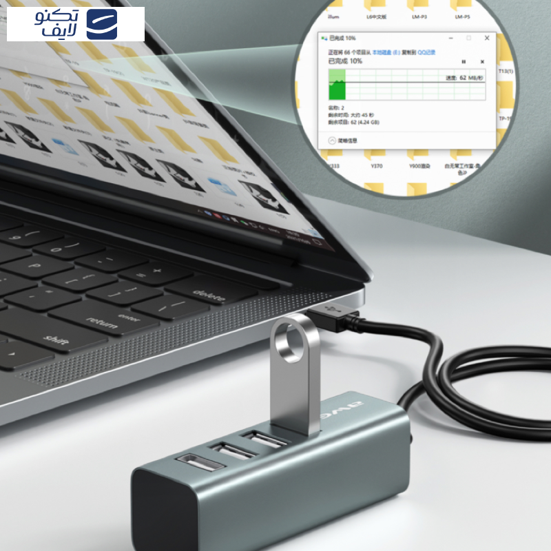 هاب 4 پورت USB 2.0 اوی مدل CL122 هاب 4 پورت USB 2.0 اوی مدل CL122