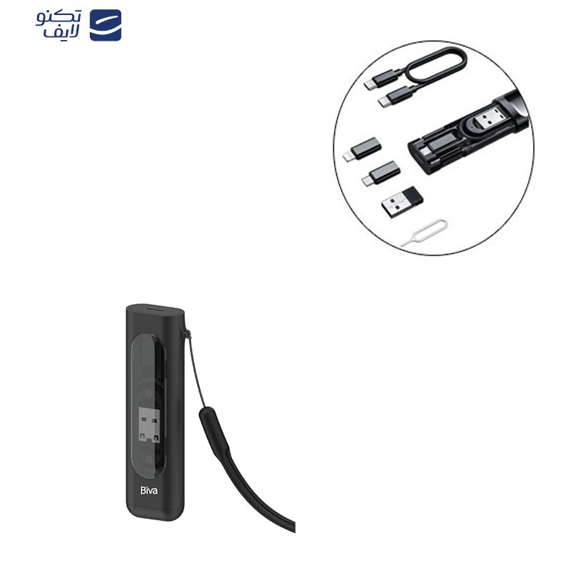 کابل تبدیل USB-C/USB به لایتنینگ/USB-C/MicroUSB بیوا مدل C-17 طول 0.28 متر