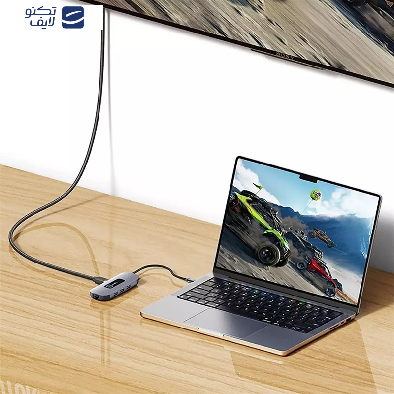 هاب 8 پورت USB-C یوسمز مدل SJ643 هاب 8 پورت USB-C یوسمز مدل SJ643