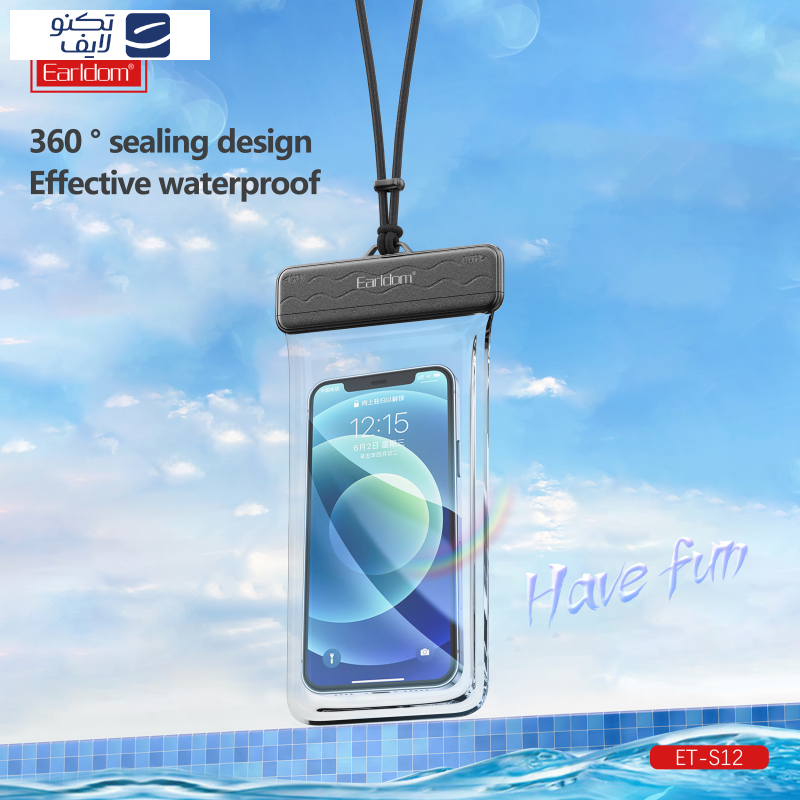 کاور موبایل ضد آب ارلدام مدل WATERPROOF S12 مناسب برای گوشی موبایل تا سایز 6.5 اینچ کاور موبایل ضد آب ارلدام مدل WATERPROOF S12 مناسب برای گوشی موبایل تا سایز 6.5 اینچ
