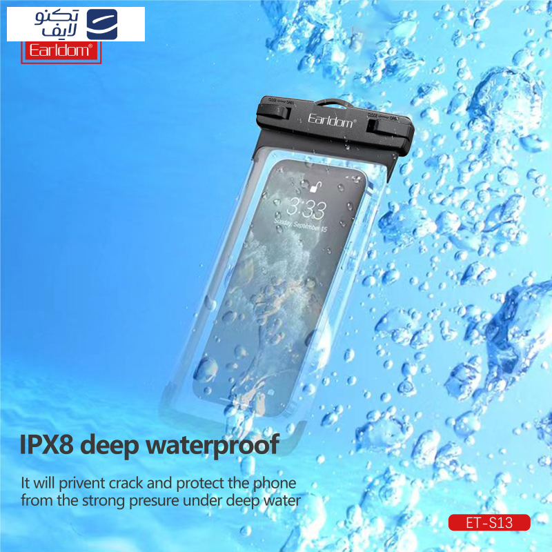 کاور موبایل ضد آب ارلدام مدل WATERPROOF TPU S13 مناسب برای گوشی موبایل تا سایز 6.5 اینچ کاور موبایل ضد آب ارلدام مدل WATERPROOF TPU S13 مناسب برای گوشی موبایل تا سایز 6.5 اینچ