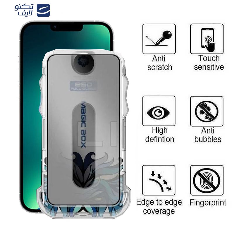 محافظ صفحه نمایش حریم شخصی اپیکوی مدل Lion Privacy Easy Install مناسب برای گوشی موبایل اپل iPhone 14 Plus/13 Pro Max به همراه کیت نصب محافظ صفحه نمایش حریم شخصی اپیکوی مدل Lion Privacy Easy Install مناسب برای گوشی موبایل اپل iPhone 14 Plus/13 Pro Max به همراه کیت نصب